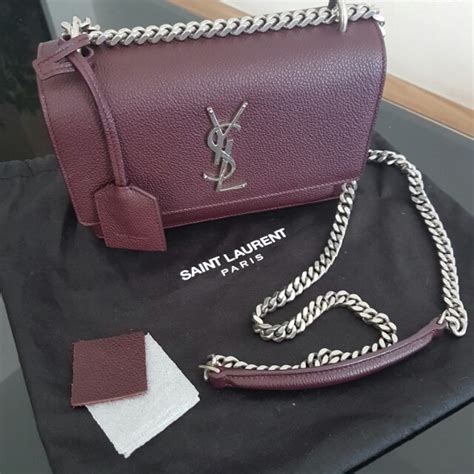 ysl handbag burgundy|brand new authentic ysl handbag.